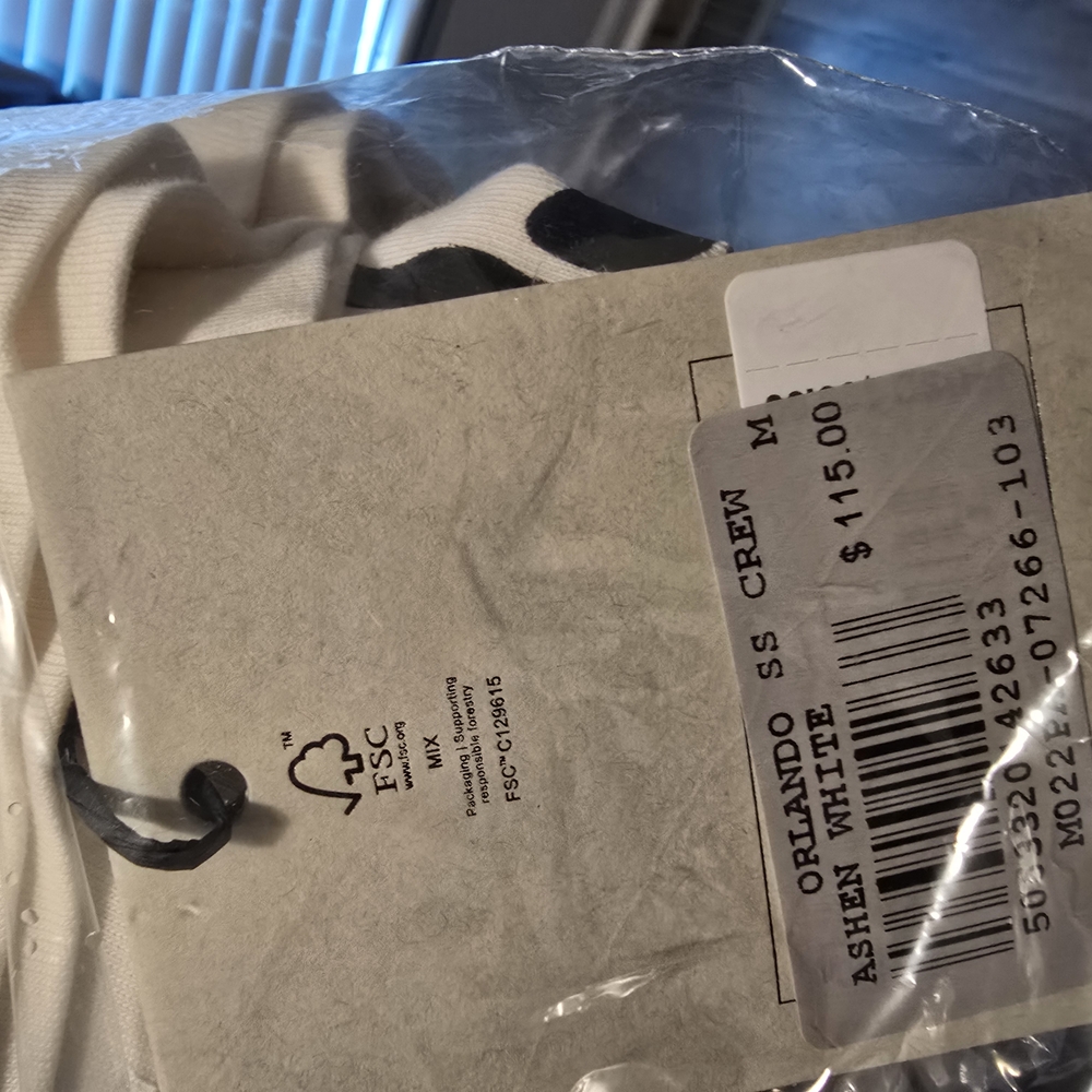 All Saints White Short Sleeve Tee Soft Cotton